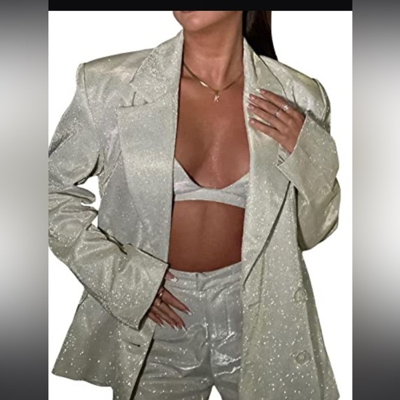 GLITTER BLAZER MATCHING SET - Picture 3 of 6